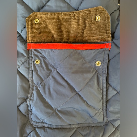 Men’s Vineyard Vines quilted Navy jacket w/brown corduroy collar pockets size L - Picture 5 of 11